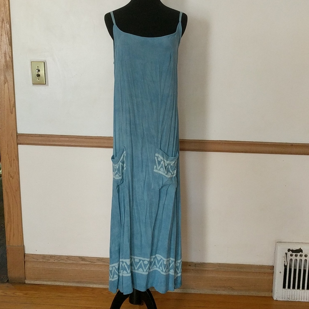 Resort Wear Vintage Maxi Dress, lightweight size Small